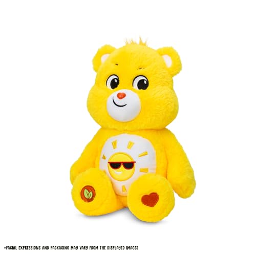 Care Bears | Funshine Bear 35cm Medium Plush | Collectable Cute Plush Toy, Cuddly Toys for Children, Soft Toys for Girls and Boys, Cute Teddies Suitable for Girls and Boys Ages 4+ | Basic Fun 22087