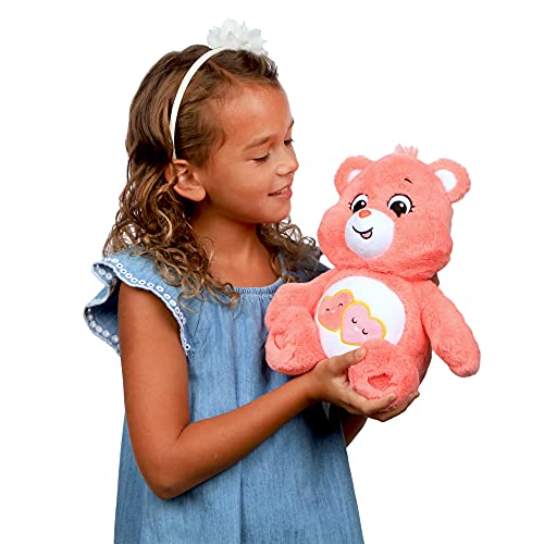 Care Bears | Love-A-Lot Bear 35cm Medium Plush | Collectable Cute Plush Toy, Cuddly Toys for Children, Soft Toys for Girls Boys, Cute Teddies Suitable for Girls and Boys Ages 4+ | Basic Fun 22084