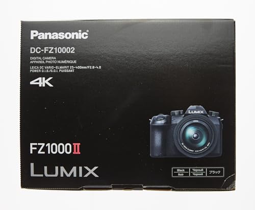 Panasonic Lumix DC-FZ1000 II - Bridge Camera 20.1 MP (1-inch Sensor, 12 fps, 16X Zoom, 25-400 mm F2.8-F4 Lens, 4K, WiFi, Bluetooth), Black