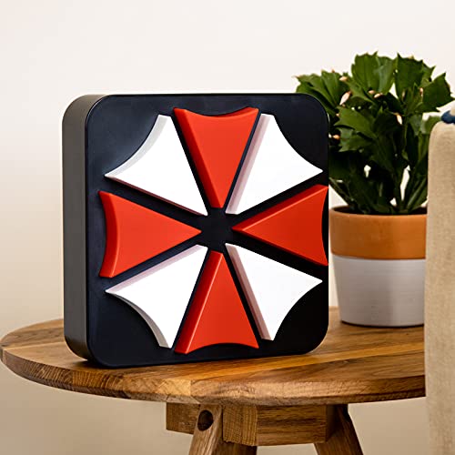 Numskull Resident Evil Umbrella Corp 3D Lamp Wall Light , Plastic- Ambient Lighting Gaming Accessory for Bedroom, Home, Study, Office, Work - Official Capcom Merchandise