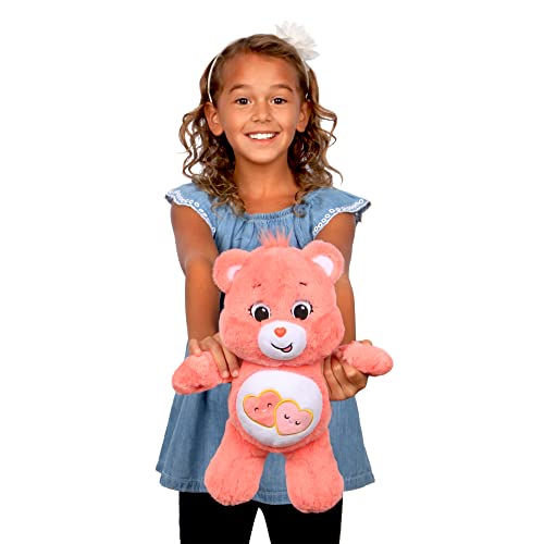 Care Bears | Love-A-Lot Bear 35cm Medium Plush | Collectable Cute Plush Toy, Cuddly Toys for Children, Soft Toys for Girls Boys, Cute Teddies Suitable for Girls and Boys Ages 4+ | Basic Fun 22084