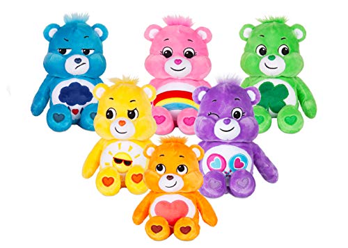 Care Bears | Share Bear 22cm Bean Plush | Collectable Cute Plush Toy, Cuddly Toys for Children, Soft Toys for Girls and Boys, Cute Teddies Suitable for Girls and Boys Ages 4+ | Basic Fun 22042