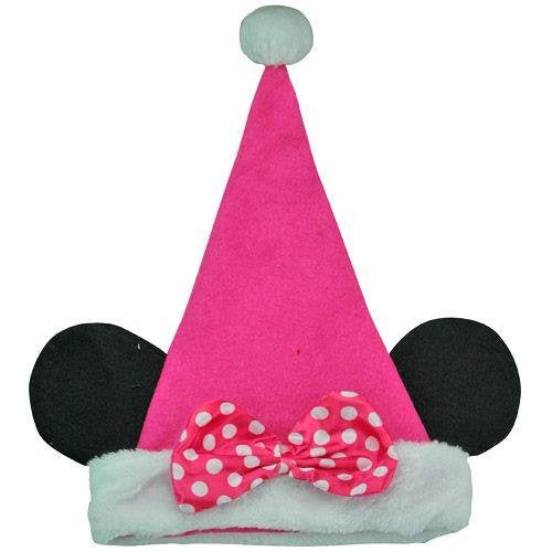 Christmas Hat - Disney - Minnie Mouse Ears Plush Pink New 2MIERS