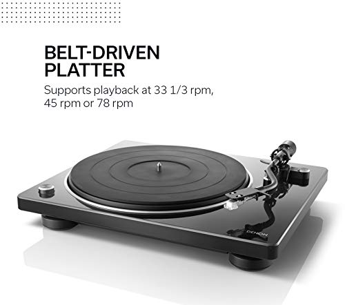 Denon DP-400 Turntable, Black