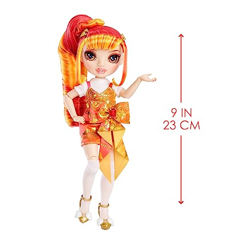 Rainbow Junior High Special Edition - LAUREL DE-VIOUS - 9"/22.86cm Red and Orange Posable Fashion Doll with Accessories and Open/Close Soft Backpack - Great Toy Gift for Kids Ages 4-12