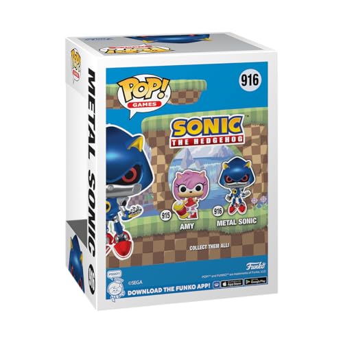 Funko Pop! Games: Sonic the Hedgehog - Metal Sonic the Hedgehog - Sonic the Hedgehog - Collectable Vinyl Figure - Gift Idea - Official Merchandise - Toys for Kids & Adults - Games Fans