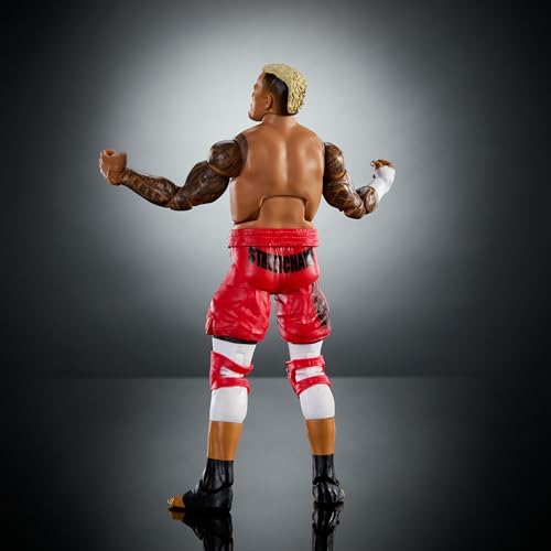 Mattel WWE Elite Action Figure & Accessories, 6-inch Collectible Solo Sikoa with 25 Articulation Points, Life-Like Look & Swappable Hands, HTX36