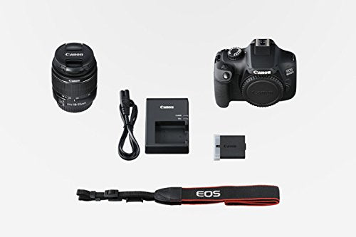 Canon EOS 4000D DSLR Camera and EF-S 18-55 mm f/3.5-5.6 III Lens - Black