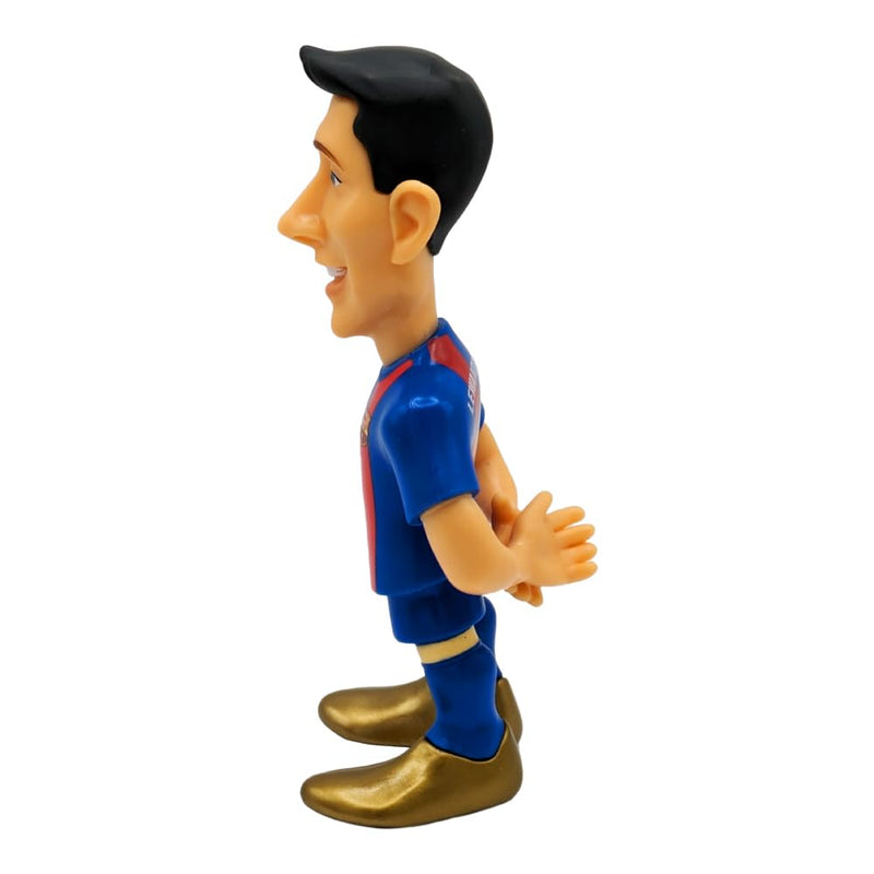 MINIX Bandai FC Barcelona Lewandowski Model | Collectable Lewandowski Figure In Barcelona Shirt | Bandai Football Toys Range | Collect Your Favourite Football Figures And Teams