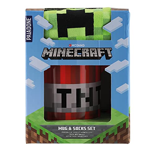 Paladone PP7530MCF Minecraft Mug and Socks Officially Licensed Gaming Merchandise, Multicolored