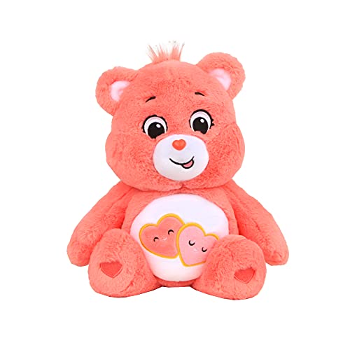 Care Bears | Love-A-Lot Bear 35cm Medium Plush | Collectable Cute Plush Toy, Cuddly Toys for Children, Soft Toys for Girls Boys, Cute Teddies Suitable for Girls and Boys Ages 4+ | Basic Fun 22084