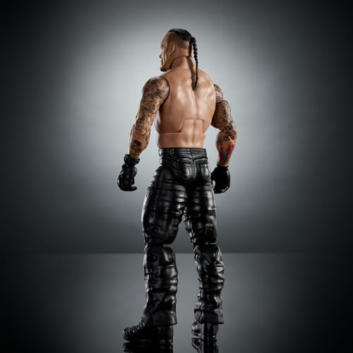 Mattel WWE Elite Action Figure & Accessories, 6-inch Collectible Undertaker with 25 Articulation Points, Life-Like Look & Swappable Hands, HTX37