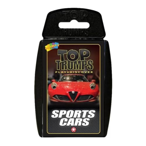 Top Trumps Sports Cars Classics Card Game, Discover interesting facts in this educational packed game including the top speed of the Pagani Huayra, 2 plus players makes a great gift for ages 6 plus