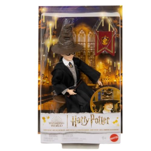 Mattel Harry Potter Toys, Harry Potter with the Sorting Hat Doll Clothes and Accessories, 12-Inch Harry Potter, HND78