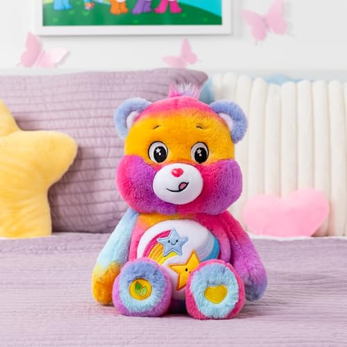 Care Bears | Dare To Care Bear 35cm Medium Plush | Collectable Cute Plush Toy, Cuddly Toys for Children, Soft Toys for Girls and Boys, Cute Teddies Suitable for Girls Boys Ages 4+ | Basic Fun 22338