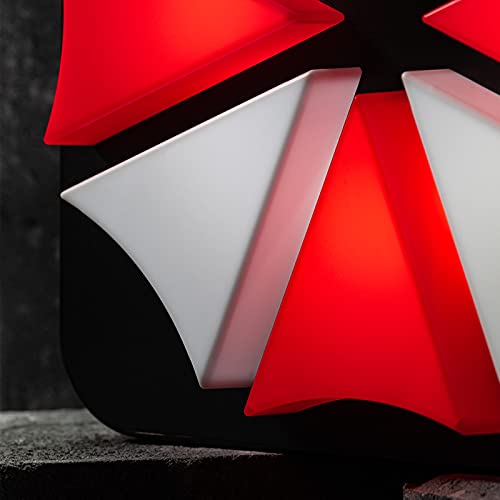 Numskull Resident Evil Umbrella Corp 3D Lamp Wall Light , Plastic- Ambient Lighting Gaming Accessory for Bedroom, Home, Study, Office, Work - Official Capcom Merchandise