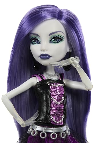 Monster High Booriginal Creeproduction Doll, Spectra Vondergeist Collectible Reproduction with Doll Stand, Diary, and Pet Ferret Rhuen