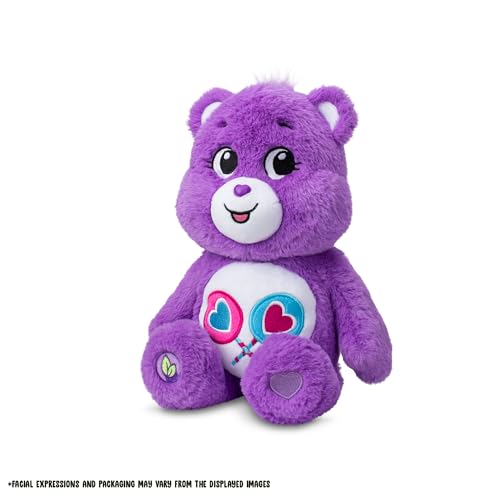 Care Bears | Share Bear 35cm Medium Plush | Collectable Cute Plush Toy, Cuddly Toys for Children, Soft Toys for Girls and Boys, Cute Teddies Suitable for Girls and Boys Ages 4+ | Basic Fun 22063