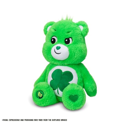 Care Bears | Good Luck Bear 35cm Medium Plush | Collectable Cute Plush Toy, Cuddly Toys for Children, Soft Toys for Girls Boys, Cute Teddies Suitable for Girls and Boys Ages 4+ | Basic Fun 22064