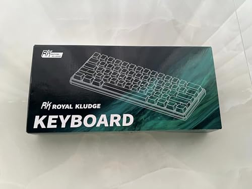 RK ROYAL KLUDGE RK61 Plus Mechanical Keyboard, 60% RGB Gaming Keyboard US Layout with USB Hub, Bluetooth/2.4Ghz/Wired RGB Hot Swappable PC Keyboard for Win/Mac/Android, Red Switch, Blue