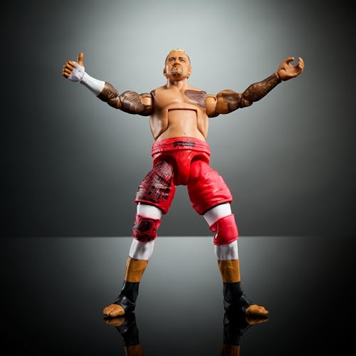 Mattel WWE Elite Action Figure & Accessories, 6-inch Collectible Solo Sikoa with 25 Articulation Points, Life-Like Look & Swappable Hands, HTX36