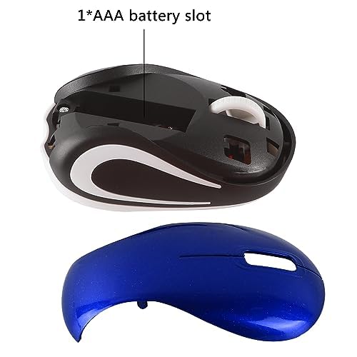 KeautFair Mini Wireless USB Mouse Portable Tiny Small Cordless Mice Ergonomic Design 2.4GHz 1000DPI for Kids Children Small Hands for Travel Business Trips for Windows/iOS/Android Laptop PC(Dark Blue)