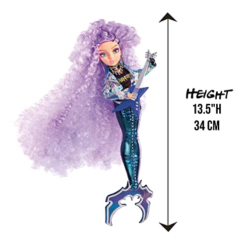 Mermaze Mermaidz - RIVIERA - Collectible Mermaid Model Doll with 1 Colour Changing Tail, Curly Purple Hair, Outfits & Accessories & Is Articulated to Pose - Ages 4+