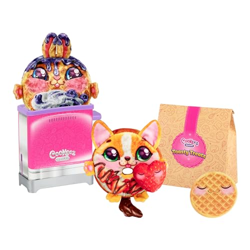 Cookeez Makery Toasty Treatz Toaster Twin Pack | With Scented Plush | Make 2 Soft and Squishy Surprise Plush Friends | Pop-in-Bread And See Surprise Plush Pop Up | Includes Exclusive Bagel Pet