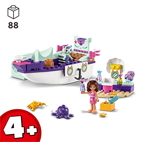 LEGO Gabby's Dollhouse Gabby & MerCat's Ship & Spa Boat Toy with Beauty Salon, Figures and Accessories, Playset for Girls, Boys, Kids 4 Plus Years Old 10786