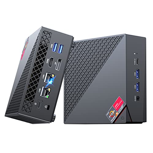 NiPoGi AMD Ryzen Mini PC, Ryzen 5 5500U Mini Computer 16GB DDR4 512GB SSD (6C/12T up to 4.0 GHz),Mini Desktop Computer 4K Triple Display With HDMI/DP/Type-C/WiFi/Dual Ethernet,Micro PC Office