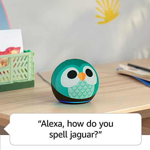 Echo Dot Kids (5th generation, 2022 release) | Wi-Fi and Bluetooth smart speaker with Alexa | Designed for kids, with parental controls | Owl