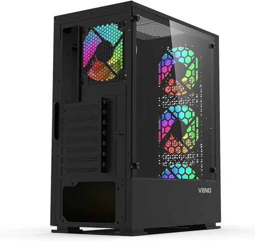 Veno Scorp Gaming PC Bundle 22” Set : Intel Core i5-16GB RAM, GT 1030 2GB Graphics Card, 1TB HDD, Windows 10, Wi-Fi, Vortex 4 x ARGB FANS (Renewed)