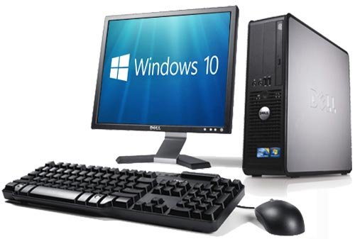 WiFi enabled Complete set of Dell OptiPlex Dual Core 4GB RAM, 160 GB Hard Drive, Windows 10 Desktop PC Computer (Renewed)