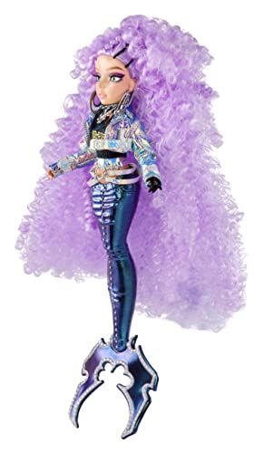 Mermaze Mermaidz - RIVIERA - Collectible Mermaid Model Doll with 1 Colour Changing Tail, Curly Purple Hair, Outfits & Accessories & Is Articulated to Pose - Ages 4+