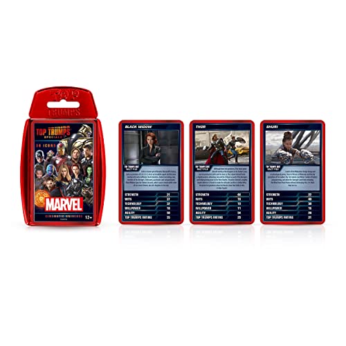 Top Trumps Marvel Cinematic Universe Special Card Game, Play with Black Widow, Iron Man and Black Panther, Thanos and Loki, age 12+