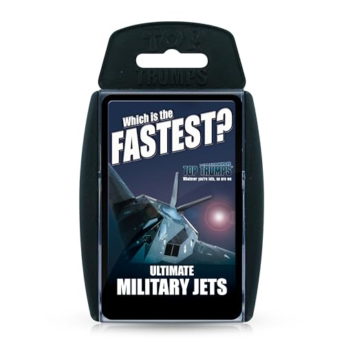 Top Trumps Ultimate Military Jets Classics Card Game, learn facts about the Dassault Rafale and the E-3 Sentry in this educational packed game, 2 plus players makes a great gift for ages 6 plus