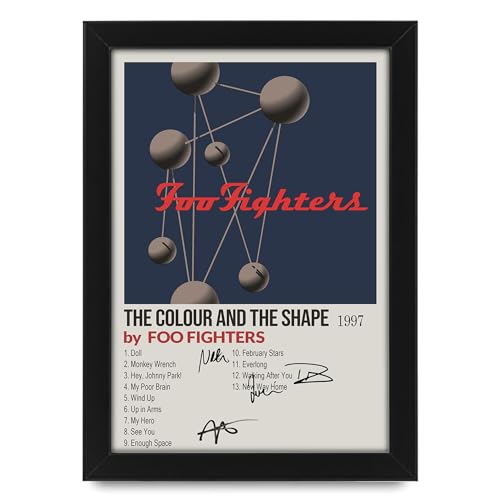 Foo Fighters The Colour and the Shape Signed Poster Print- Limited Edition Autograph Fan Gift – Collectible Memorabilia Merchandise (Unframed A3 (30x40cm))