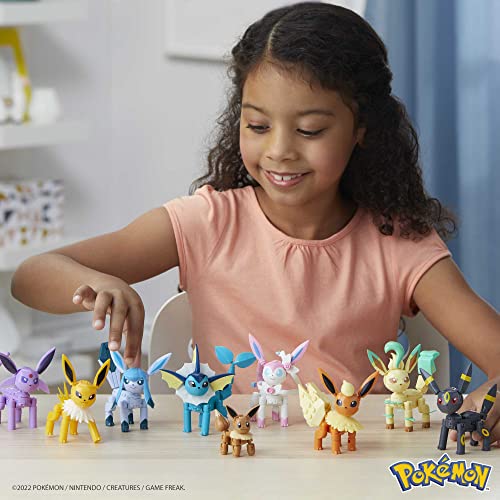 MEGA Pokémon Building Toys Set Every Eevee Evolution with 470 Pieces, 9 Poseable Characters, for Kids, GFV85