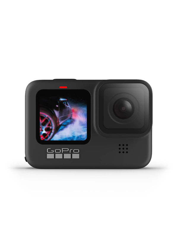 GoPro HERO9 - Waterproof Sports Camera with Front LCD Screen and Rear Touch Screen, 5K Ultra HD Video, 20MP Photos, 1080p Live Streaming, Webcam, Stabilization, Black