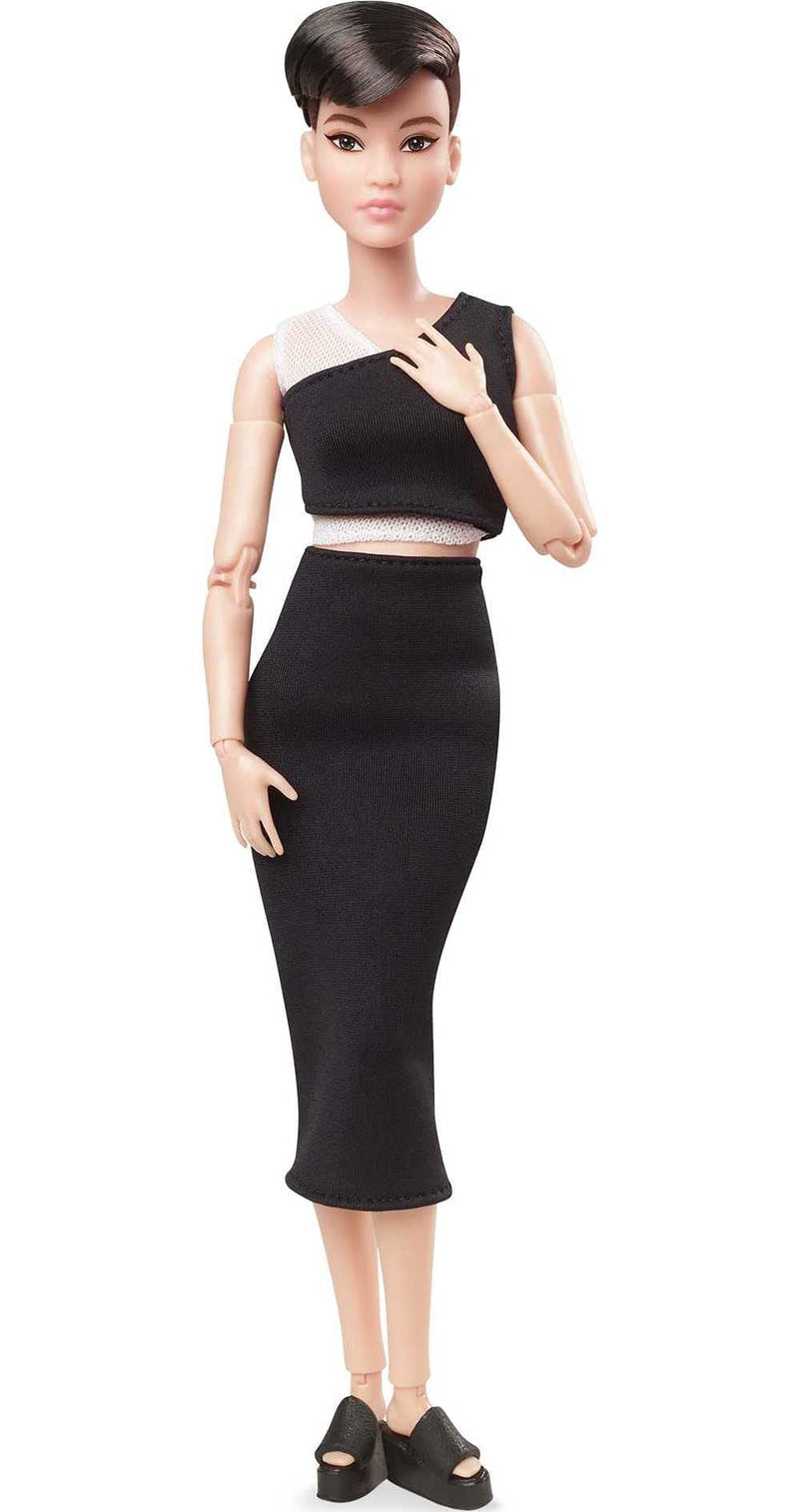 Barbie Made to Move Barbie Looks Doll Petite with Short Black Hair