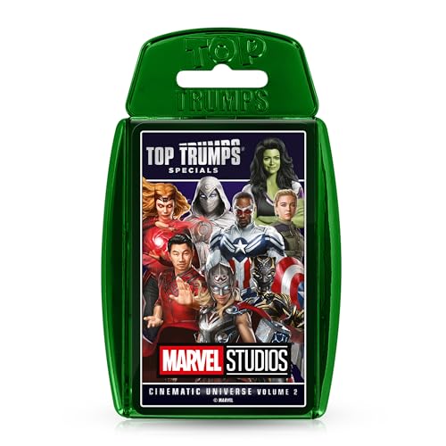 Top Trumps Marvel Cinematic Universe Volume 2 Special Card Game, Play with Spider-Man, Captain America and Scarlet Witch, Educational travel game, makes a great gift for ages 6 plus