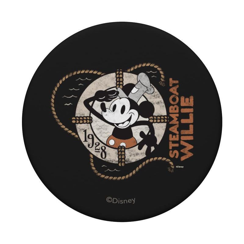 Disney 100 Mickey Mouse Steamboat Willie Distressed D100 PopSockets Swappable PopGrip