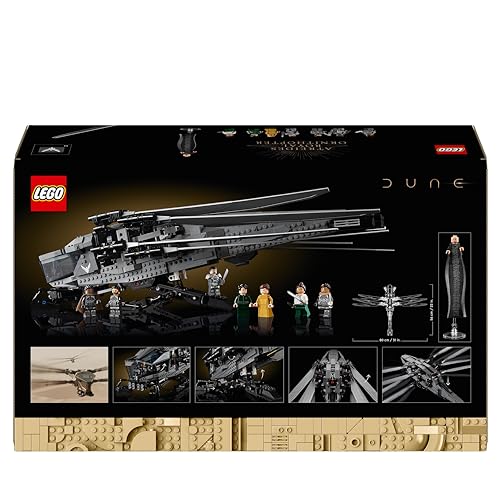 LEGO 10327 Icons Dune Atreides Royal Ornithopter, Model Kit for Adults to Build, Movie-Themed Aviation Gifts for Men, Women, Him, Her, Vehicle Set with 8 Minifigures Inc. Chani & Baron Harkonnen