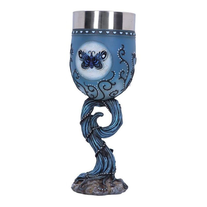 Nemesis Now Official Corpse Bride Emily Goblet, 20.6cm, Resin & Stainless Steel, Officially Licensed Corpse Bride Merchandise, Emily the Corpse Bride, Cast in the Finest Resin, Stainless Steel Insert