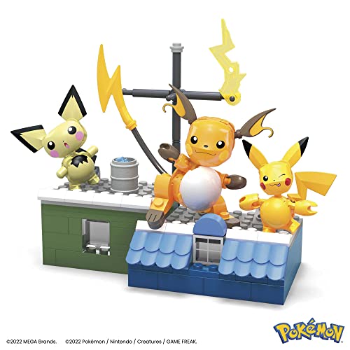 MEGA Pokémon Action Figure Building Toys for Kids, Pikachu Evolution Set with 160 Pieces, 3 Poseable Characters, 8 Year Old Gift Idea, HKT23