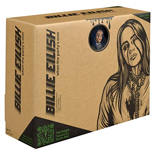 Bandai Billie Eilish 10.5" Collectible Figure Bad Guy Doll Toy with Music Video Inspired Clothes and Set Backdrop