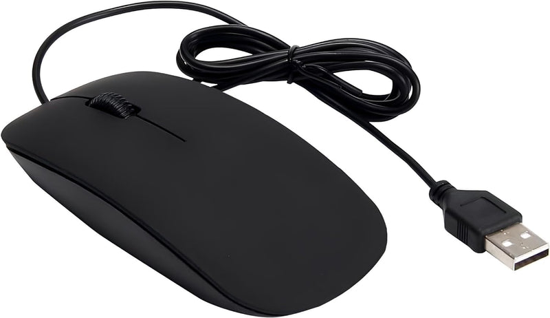 4T4+ USB 3.0 Wired Slim Mouse, Optical 2.4GHZ USB Desktop Mouse, 3 button mouse 1600 DPI, Ultra Slim USB Wired Mouse For Laptop, Computer, Windows PC, Desktop, Laptop Gaming Accessories