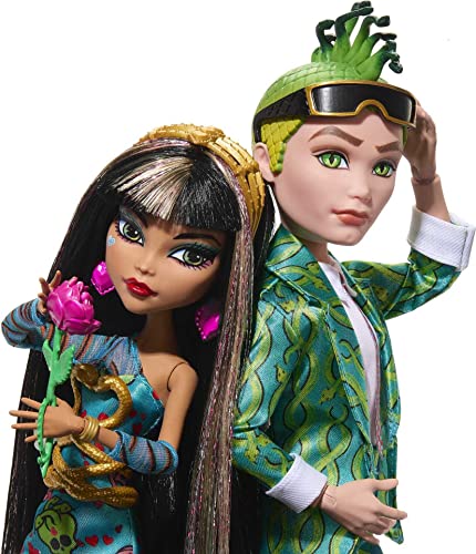 Monster High Dolls, Cleo De Nile and Deuce Gorgon Two-Pack, Valentine’s Day Collector Dolls