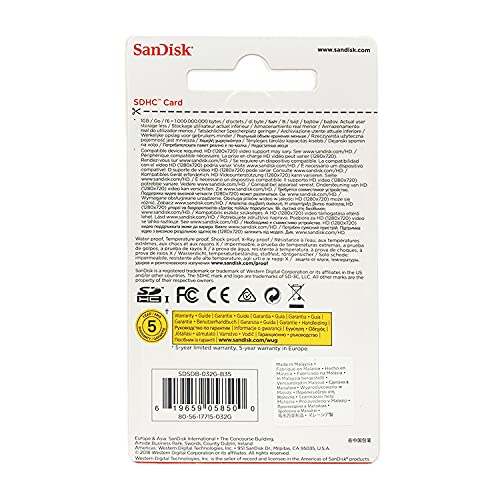 SanDisk 32GB SDHC Class 4 Memory Card