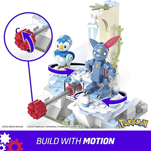 MEGA Pokémon Action Figure Building Toys, Piplup and Sneasel's Snow Day with 171 Pieces and Motion, 2 Poseable Characters, for Kids, HKT20